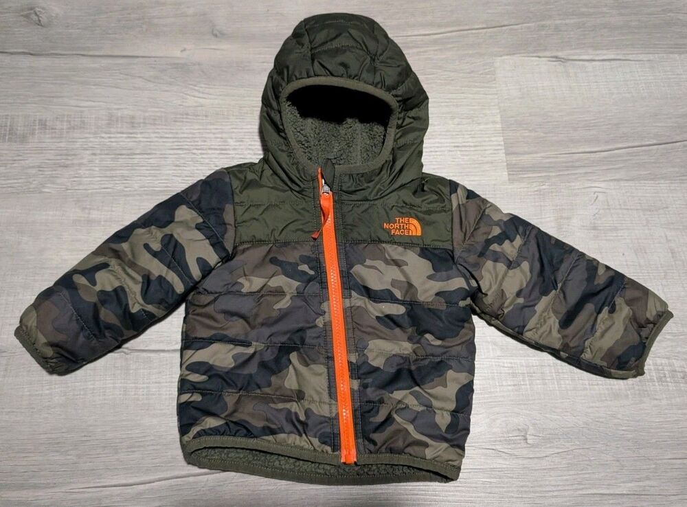 The North Face Infant Reversible Mount Chimborazo Coat Hood Toddler 6-12M Camo